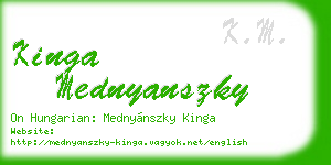 kinga mednyanszky business card